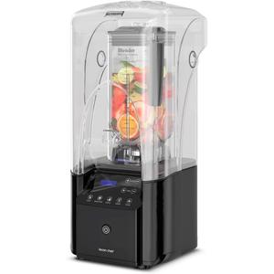 Commercial Quiet Shield Blender 2200W Professional Industrial Blenders Black 2.2L/ 74oz BPA-Free Pitcher for Ice Crushing, Shakes and Smoothies for Kitchen