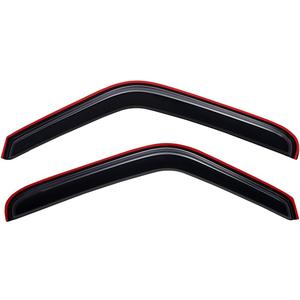 Lightronic Extra Durable Clip-on In-Channel Auto Vent Window Visor, Fit 2007-2025 Ford E-Series Econoline Vans E-150, E-250, E-350 & E-450 Super Duty, UV Protect Rain Guard Wind Deflector, Smoke, 2Pcs