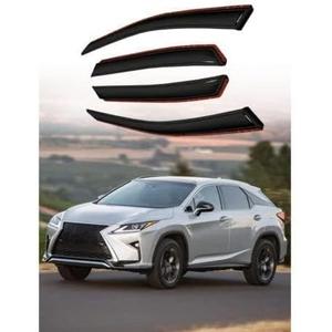 Tape-On Rain Guard 4-Piece for 2016-2022 Lexus RX350 450h Windows Visor Shield Shade Smoke 1622LXRX
