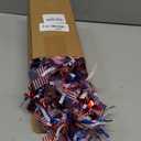 50 Feet Patriotic Tinsel Garland 4th of July Decorations, Red White and Blue Tinsel Metallic Glitter Garlands with Flags for Fourth July Independence Day Memorial Day Outdoor Indoor Decor