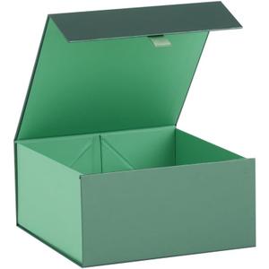 Green Gift Box 8x8x4 Inches Small Gift Boxes for Presents with Magnetic Closure LidLuxury Gift Box for Rectangle Collapsible for Bridesmaid, Wedding, Birthday Gift Packging