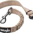 12"-37" Wuglo Dog Seat Belt - Dog Car Harness for Child Safety Seat - Hook Latch Bar & Seat Belt Buckle - Adjustable Universal Dog Seatbelt for Car Travel (Beige)