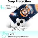 USLAI Case for iPhone 16, with Cute Pattern Design, Slim Fit, Shockproof Drop Protection, Supports Wireless Charging - Astro Doggy