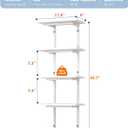 Harwaya White 5 Tier Wall Shelf Unit for Shoes Display, Lack Wall Bookshelf for Bedroom, Vertical Tiered Floating Book Shelves for Office Living Room Bathroom Vanity Kitchen Closet Purses Bags, Large