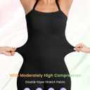 SIMIYA Black Women Bodysuit Tops Shaping Short for Under Dresses