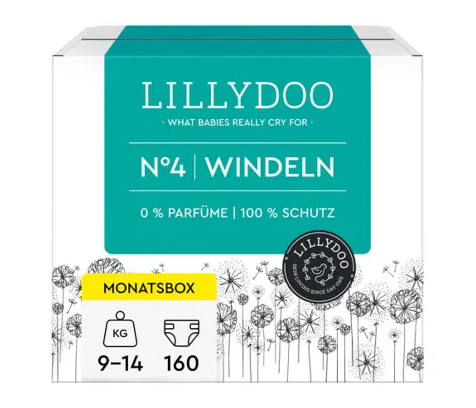 LILLYDOO DIAPERS, SIZE 4, 160 COUNT