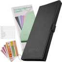 Nursing Clipboard Foldable, Premium Leather Texture, Tri-Fold Design, Nurse Clipboard, Easy to Carry,14x4.9 inch When Folded Weighs only 11.7 Ounces-Best Choice for Busy Nurses-Black