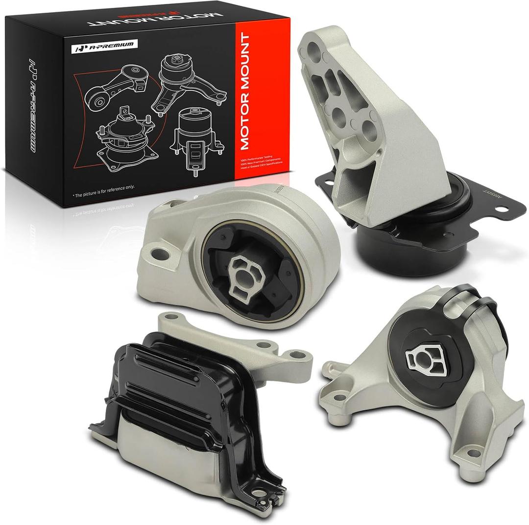 A-Premium 4PCS Engine Motor Mount and Transmission Mount Set Compatible with Chevrolet Equinox 2010-2017 & GMC Terrain 2010-2017, V6 3.0L 3.6L, Automatic Transmission, Replace# 25789173, 25789188