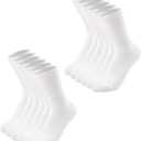 DOKUTOKU 3-12 Pack Womens Crew Socks Size 6-9 LightWeight Thin Casual Calf Socks