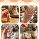 6 PCS Cat Hair Keepsake Keychain, Cat Fur Collector Pendant Necklace with Tweezers & Combs