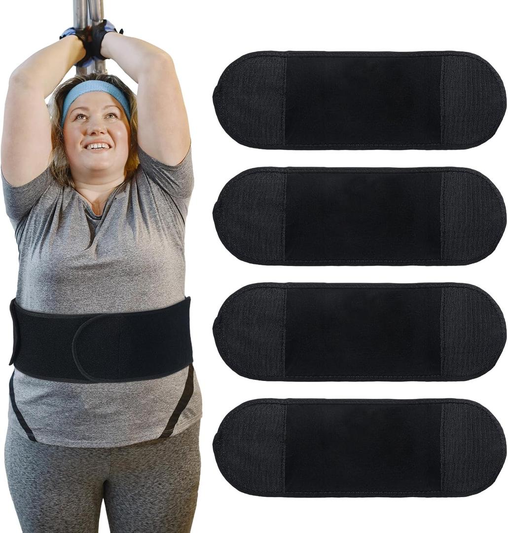 Shyyween 4 Pcs 14.5" Extender Strap Multipurpose Elastic Hook and Loop Extending Decompression Belt Extender for Back Knee Arm Leg Braces Wraps Belts Massage Waist Wrap