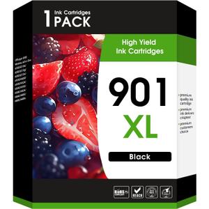 901 901XL Black Ink Cartridge Compatible for HP 901 Ink Cartridge Work for OfficeJet J4550 J4680 J4580 J4540 J4500 J4680c G510a G510b G510g G510h G510n J4524 J4525 Printer