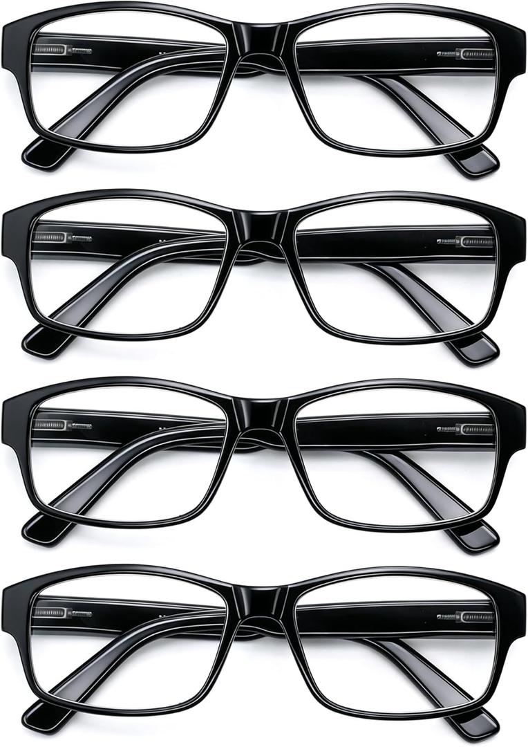 HEEYYOK 2.5 Reading Glasses Men Large Readers For Men Wide Black XXL Reader Oversized Frame Cheaters Reading Glasses For Mens Comfort Spring Hinge