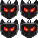 4 Pack Solar Nocturnal Animal Repeller Outdoor,Coyote Deterrent,Deer Repellent Devices,Predator Eyes Animal Deterrent Effective Guard Red Predator Lights for Chicken Coop Raccoon Skunk Fox Yard Farm