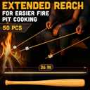 50 Smores Sticks for Fire Pit, 36 Inch Marshmallow Roasting Sticks