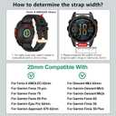 20mm Soft Silicone Watch Band Compatible With Garmin Fenix 8 AMOLED 43mm/Fenix 7S pro sapphire solar/Fenix 6S Pro/Fenix 5S Plus,Women Quickfit Bands for Descent Mk3i 43mm/Mk2s/Approach S70 42mm