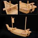 Wooden Sushi Boat Serving Tray, 20.5 Inch Sushi Plate for Restaurant or Home, Large Size Sushi Tray Serving Boat Plate for Restaurantware (52cm/20.5inch)