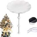 Christmas Tree Topper Holder Planar Holiday Universal Tree Topper Stabilizer Plastic Support Rod Adjustable stabilize Seasonal Treetop Ornaments Angle Tree Toppers Supporter Round Base (medium)