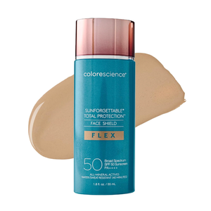 Colorescience Total Protection Face Shield Flex SPF 50, Zinc Oxide Formula, Light, 1.8 fl. oz.
