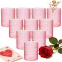 YOUBET 24PCS Plastic Drinking Glasses - 14OZ Pink Hobnail Drinkware Glasses - Vintage Glassware Textured Beaded Cups for Water, Beer, Whiskey, Juice and Various Mixed Drinks Valentines Day