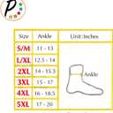 Presadee Closed Toe 15-20 mmHg Moderate Compression Foot Leg Ankle Sock Sleeve (Black, 5X-Large)