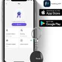 Bluetooth Key Finder Smart Tag Tracker Item Locator with Key Chain, Separate Battery Compartment, for Keys, Luggage, Backpacks (Nutale Findthing)