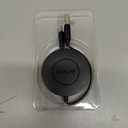 AGVEE 0.3ft Fixed / 2.3ft Extend USB-A to C Charger Cable Mountable One Way Retractable 2.4A Fast Charging Cord, Pocket-Sized for iPhone 16 15, Samsung, Android, Desk Organizer, Black