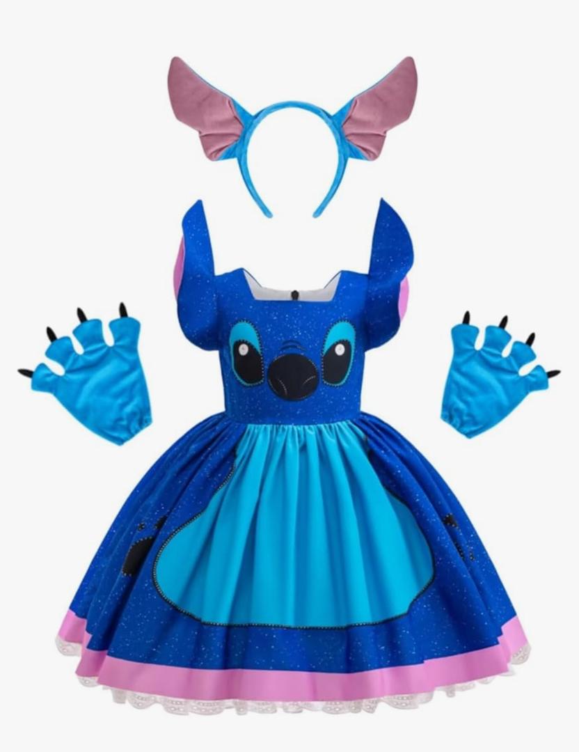 Blue Animal Costume for Girls Hawaiian Dress Up With Headband and Gloves 150