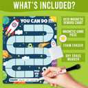 Hadley Designs Space Reward Chart for Home-Magnetic Responsibility Chart for Kids, Reward Chart for Toddlers 2-4 Years, Good Behavior Chart for Kids at Home