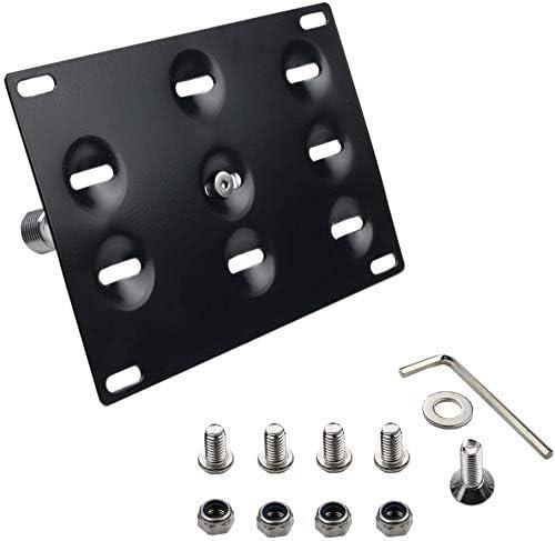 Front Bumper Tow Hook License Plate Mount Bracket Holder Bolt On Compatible with BMW E82 E88 E90 E91 E92 E93 E70 E71 128i 135i 1M 325i 328i 330i 335i