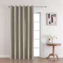 Joydeco Linen Blackout Room Divider Curtains, Extra Wide Sliding Door Drapes Living Room Curtains, 1 Panel 100W x 108L Inch Patio Door Drapes for Room Privacy