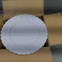 U-QE 100 Pieces White Plastic Plates - 9 Inch White Disposable Plates - Washable & Reusable - Premium Hard Plates - Party Supplies for Party, Celebrations, Travel, Wedding, Party and Events, 9 inch,100 Pack