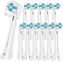 12pcs Replacement Heads Compatible with Oral B iO 3 4 5 6 7 8 9 10 Series Electric Toothbrush,Toothbrush Heads Compatible with Oral B iO Replacement Heads, Medium Bristles for Effective Cleaning,White