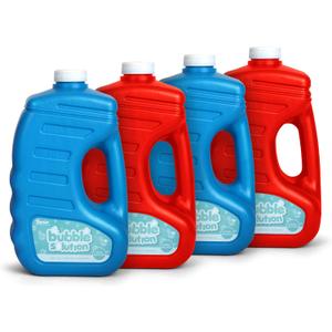Darice Bubble Solution 4 Pack (256oz) Refill for Bubble Machines & Blowers - Easter, Weddings, Birthdays, Outdoor - 8 Big Bubble Wands Included - Non-Toxic Safe for Toddlers & Kids