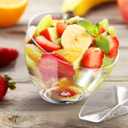 Hoolerry 16 Pcs Serving Bowls Kit Include Clear Plastic Bowls for Parties and Popcorn Measuring Scoops Acrylic Plastic Kitchen Angled Candy Scoops for Office Canister Salad Cooking (25 oz)