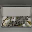 RyddeligHome White Faux Kiku Flowers for Vase - 10 Long Stem Artificial Flowers with Eucalyptus, Realistic Winter Floral Stems for Tall Vases, Farmhouse Home Decor (Premium Quality)