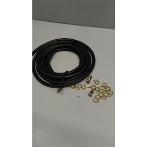 Tnisesm 1/4 Inch ID Fuel Line Hose 10 Feet + 20Pcs 2/5" ID Hose Clamps for Kawasaki Kohler Briggs & Stratton Small Gas Diesel Powersports Engines and Generators
