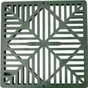 NDS 1212 Square Catch Basin Drain Grate, Diamond Design, Fits 12-Inch Catch Basin Drain, Risers and Low Profile Adapter, 12-Inch, Plastic, Green