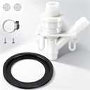 RV Toilet Valve Kit 385311641 & 385311658 Flush Ball Seal Replacement for Dometic 300 310 320 301 311 321 RV Camper Marine Toilet, Anti-Freeze Leak-Proof Water Valve Assembly by TOMOON