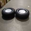 20x8.00-8 Lawn Mower Tire and Wheel, 4 Ply Tubeless Tire, 20x8-8nhs Riding Lawn Mower and Tractor Rear Tire and Wheel Assemblies, 3.5" Offset Hub, 3/4" Borehole, and 3/16" Keyway