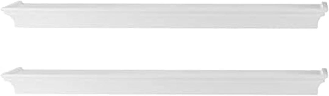 Melannco Arlington Floating Wall Shelves for Bedroom, Living Room, Nursery, Set of 2, 24-Inch, White