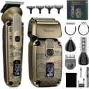 Foil Shavers for Men Beard Trimmer Electric Razor for Men Bald Head Hair Shaving Kit Cordless Waterproof (15 Piece Set)