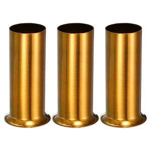 MECCANIXITY Candle Socket Covers, 3.1 Inch Tall Metal Chandelier Sleeves Candelabra Base Sockets Fit to Most Chandeliers, Gold Bronze 3 Pcs