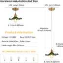 Pendant Light Fixture Glass Hanging Light Flower Light Fixture Pendant Lights Modern Lighting Bedroom Kitchen Island Hallway Bathroom Green Wave Style