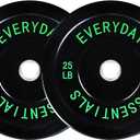 2-Inch Olympic Bumper Plates, Perfect Weight Plates for Weightlifting and Strength Training
