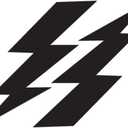 Decorative Decal - Lightning Bolts 12" x 16 Black - Vinyl Sticker