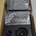 Greadio Stereo System for Home with Boombox CD and Cassette Player Combo, 40W Home Stereo System with Bluetooth, FM Radio/USB/TF/AUX/Remote Control, Detachable Wooden Bookshelf Speakers (Black)