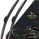 DOG TAIL Neoprene Dual-Steel Frame Wiper Blades 22"+22" with Multiple Adapters, Automotive Replacement Vehicle Front Windshield Wiper Blades Set for My Car Truck Vehicle AdaptBeam