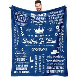 Brother in Law Gifts, Gifts for Brother-in-Law Throw Blanket 60"x50", Best Brother in Law's Birthday Gift Ideas, Brother in Law's Gift from Sister in Law