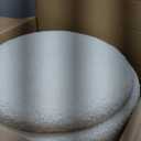 Oakvivo Round Ottoman with Storage Set of 2, Soft Teddy Velvet Upholstered Foot Stool Vanity Chairs, Support 330lbs Padded Seat Multifunctional Ottomans Footrest, Foot Rest for Living Room, White